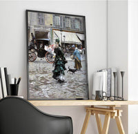 Crossing The Street Painting Giovanni Boldini Canvas Art Fine Art Print