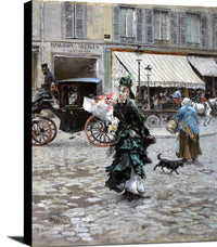 Crossing The Street Painting Giovanni Boldini Canvas Art Fine Art Print