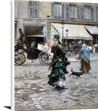 Crossing The Street Painting Giovanni Boldini Canvas Art Fine Art Print