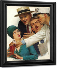 Crowd At A Baseball Game Original Magazine Illustration Circa 1920S By Leslie Thrasher Fine Art Print