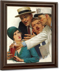 Crowd At A Baseball Game Original Magazine Illustration Circa 1920S By Leslie Thrasher Fine Art Print