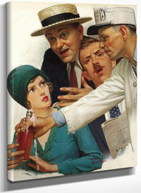 Crowd At A Baseball Game Original Magazine Illustration Circa 1920S By Leslie Thrasher Fine Art Print