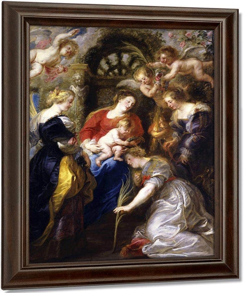 Crowning Of Saint Catherine By Peter Paul Rubens Fine Art Print