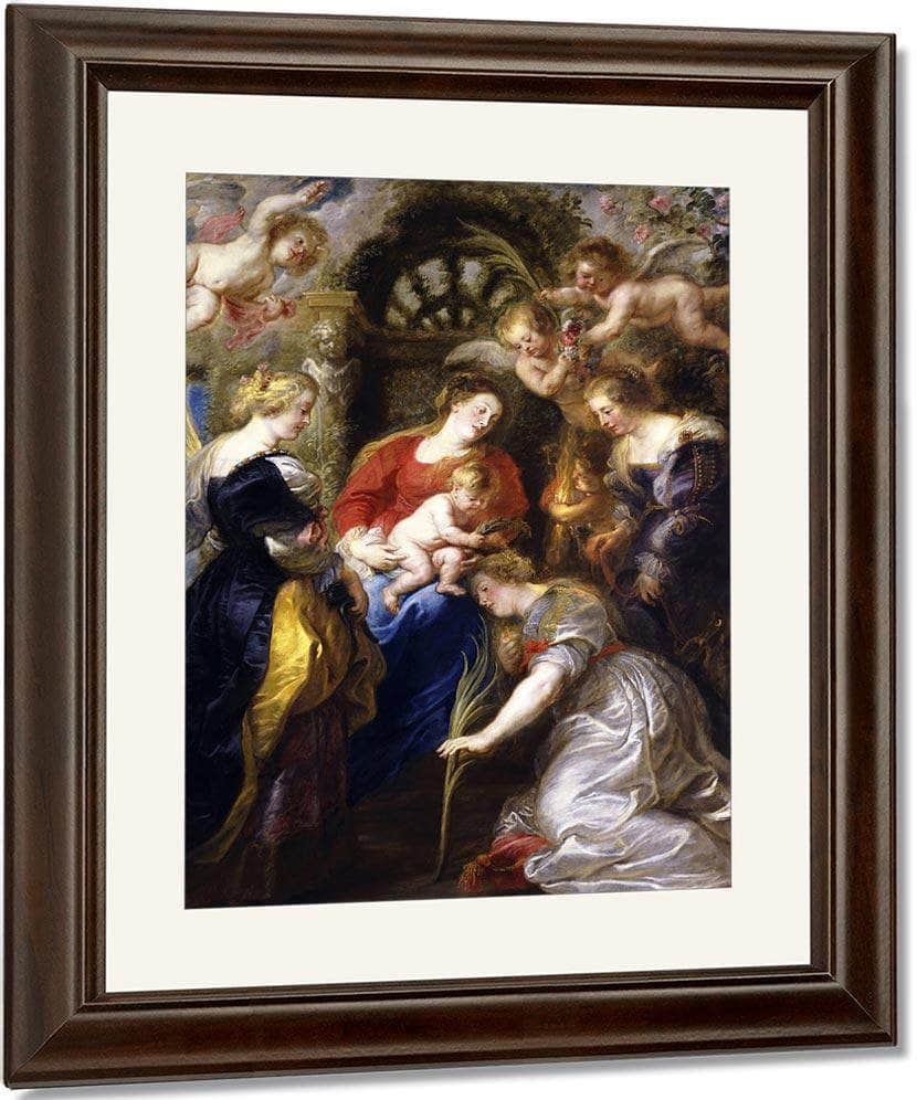 Crowning Of Saint Catherine By Peter Paul Rubens Fine Art Print