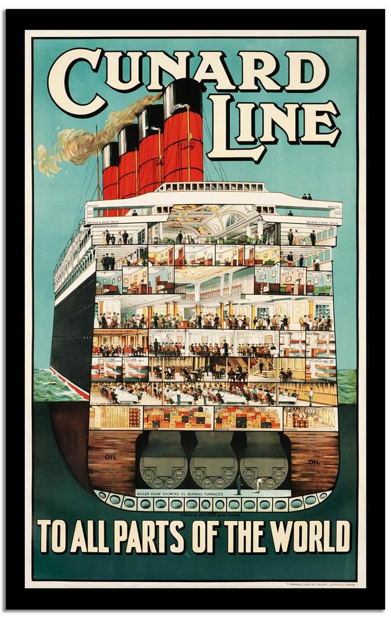 Cunard Line  Vintage Posterb Fine Art Print