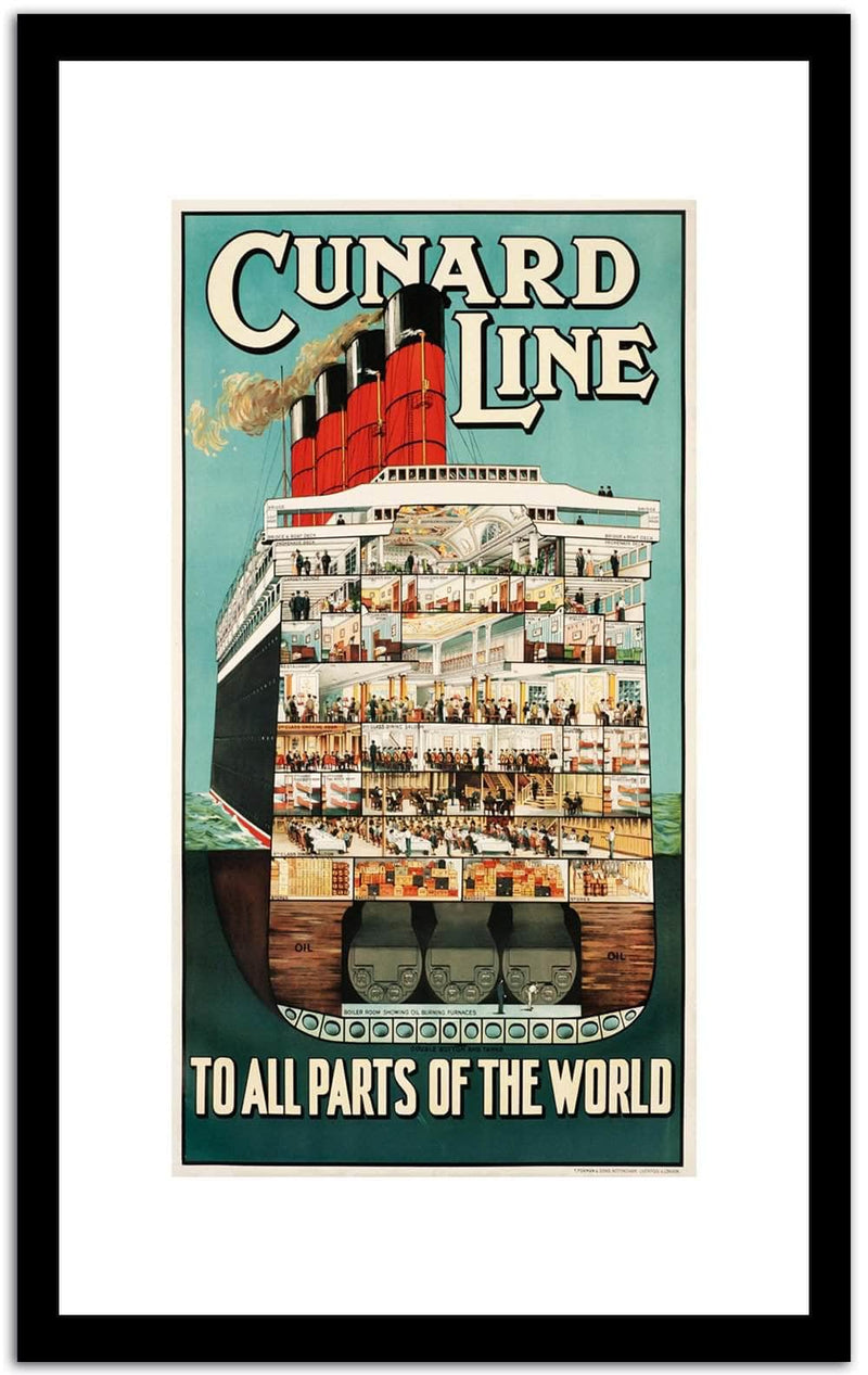Cunard Line  Vintage Posterb Fine Art Print