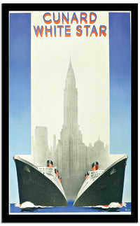 Cunard White Star  Vintage Poster Fine Art Print