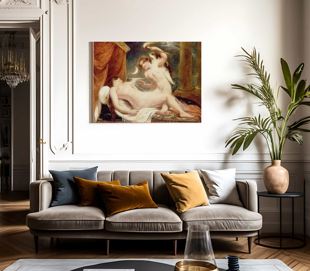 Cupid And Psyche By William Etty Fine Art Print