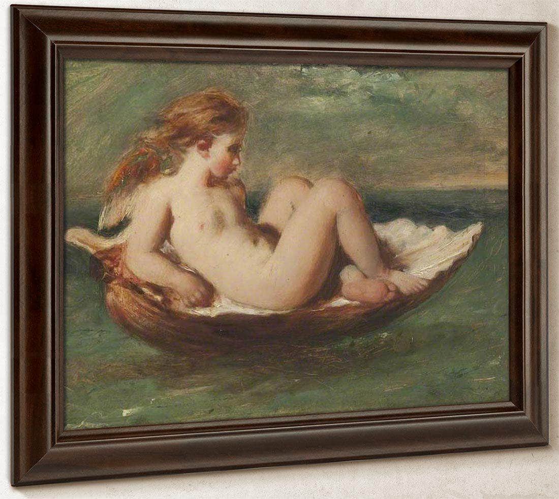 Cupid In A Shell 2 By William Etty Fine Art Print