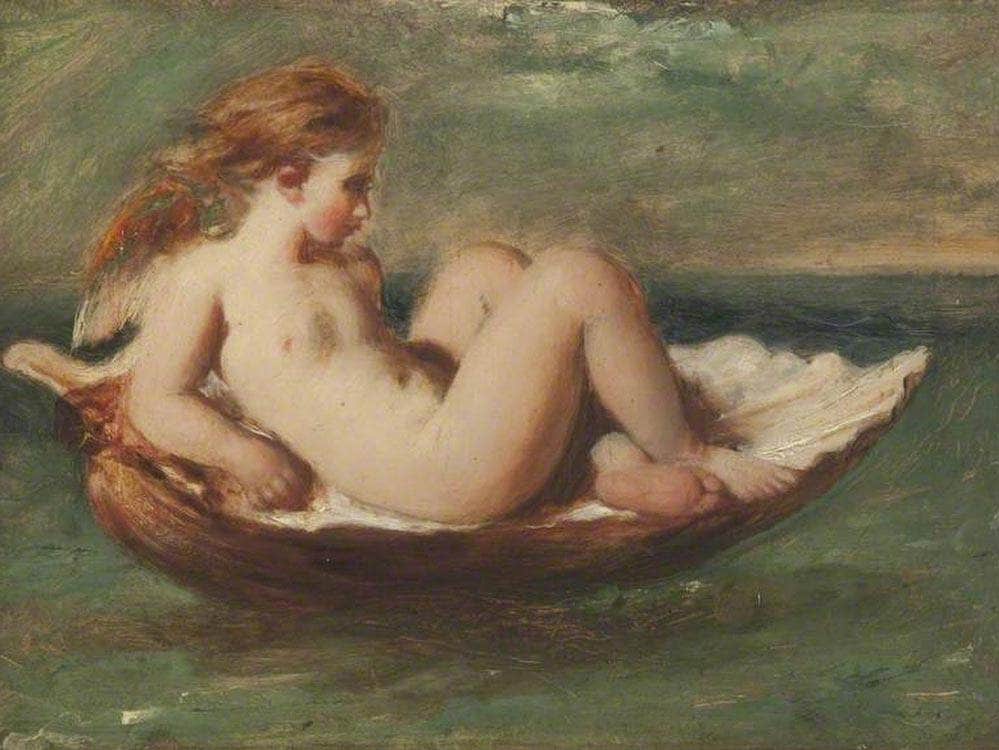 Cupid In A Shell 2 By William Etty Fine Art Print