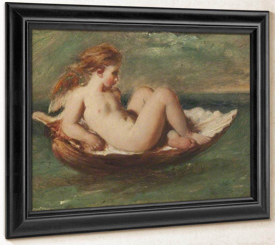 Cupid In A Shell 2 By William Etty Fine Art Print