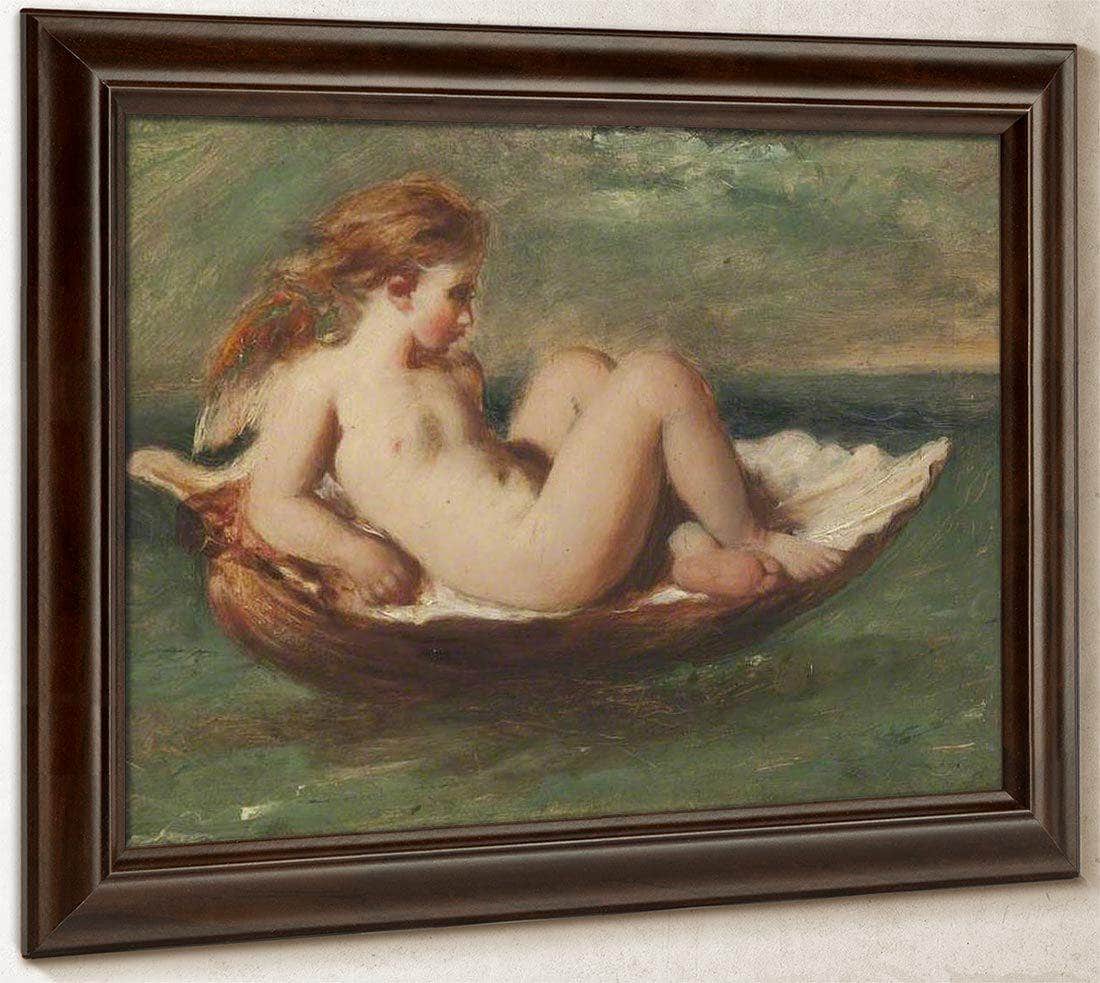Cupid In A Shell By William Etty Fine Art Print