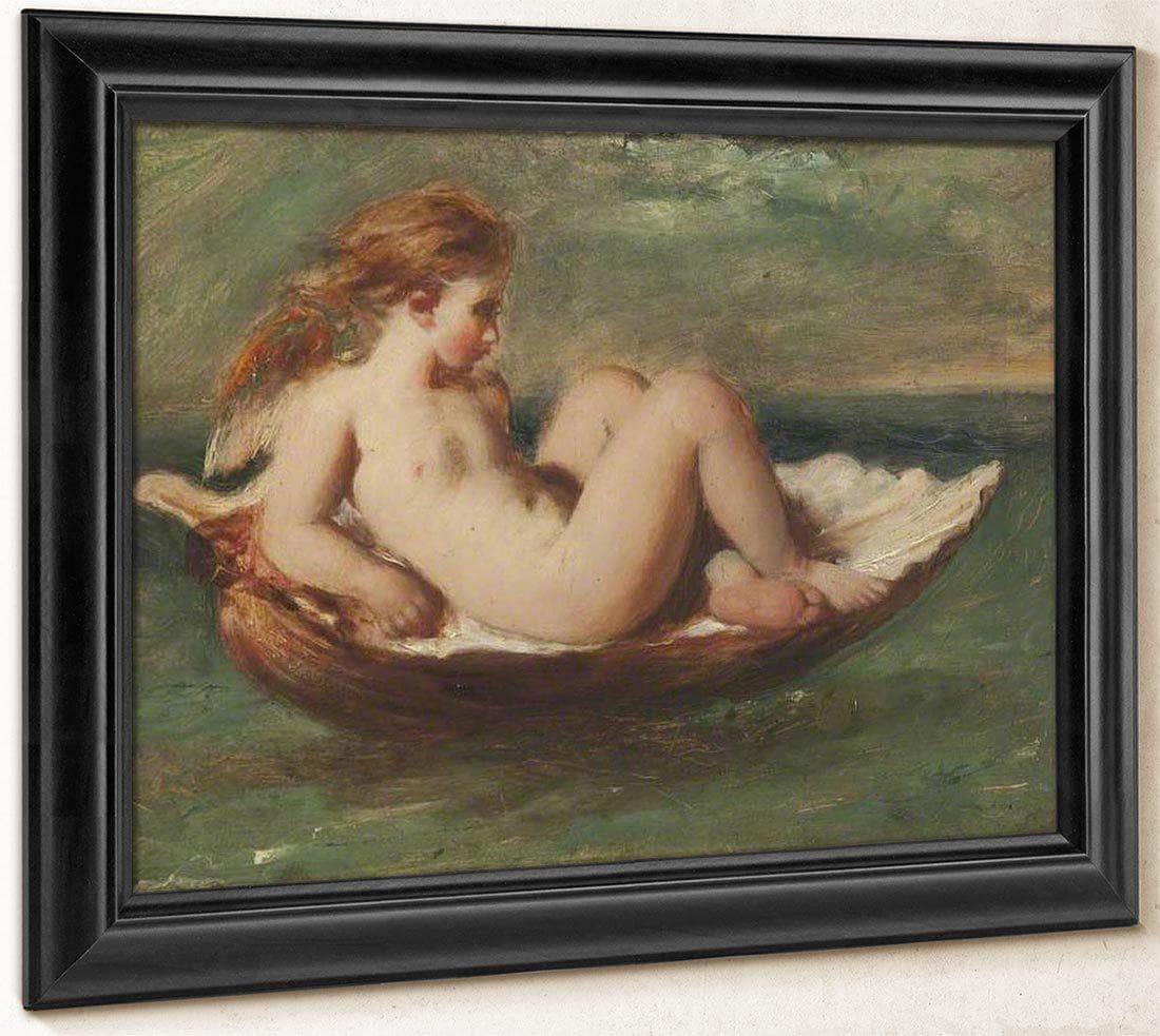 Cupid In A Shell By William Etty Fine Art Print