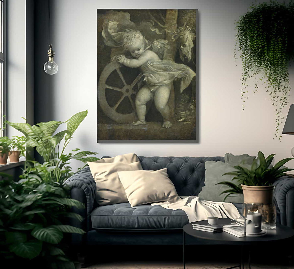 Cupid With The Wheel Of Fortune By Titian Fine Art Print