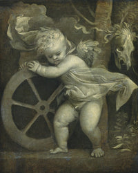 Cupid With The Wheel Of Fortune By Titian Fine Art Print