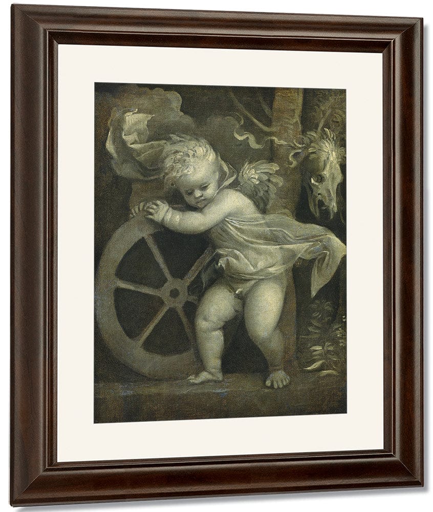 Cupid With The Wheel Of Fortune By Titian Fine Art Print