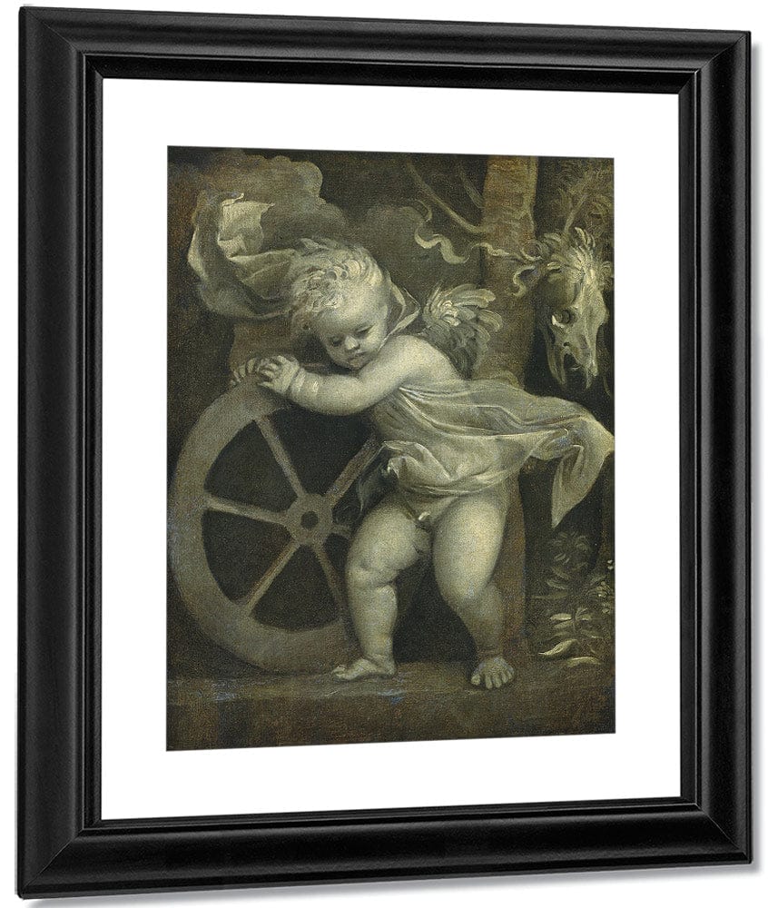 Cupid With The Wheel Of Fortune By Titian Fine Art Print