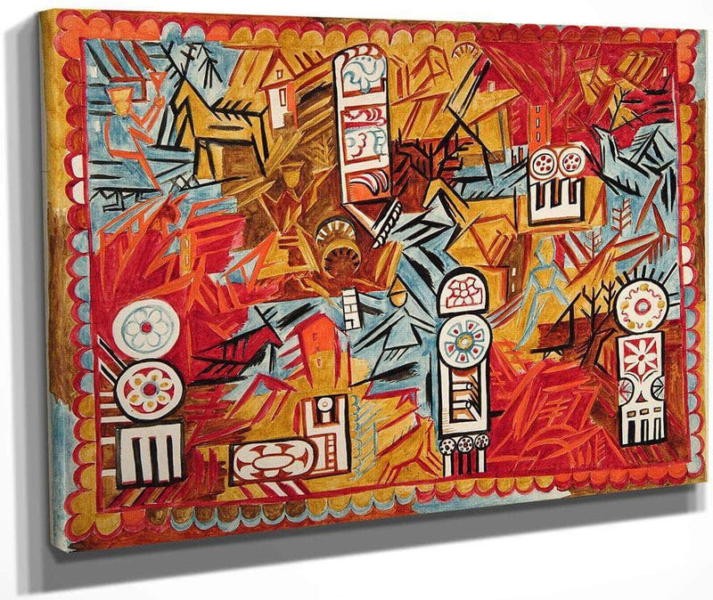 Curtain For Le Coq D 1039 Or Third Act 1914 By Natalia Goncharova Fine Art Print