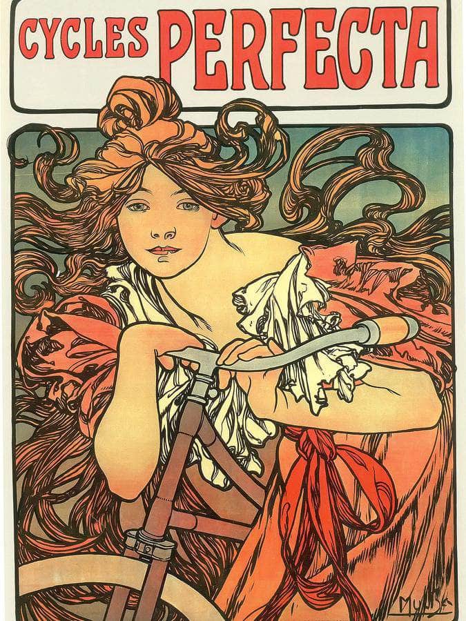 Cycles Perfecta By Alphonse Mucha Fine Art Print