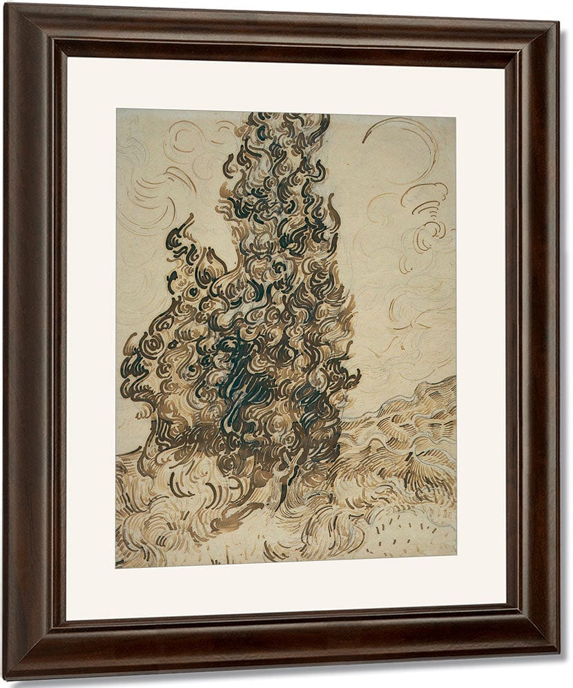 Cypresses By Vincent Van Gogh Fine Art Print