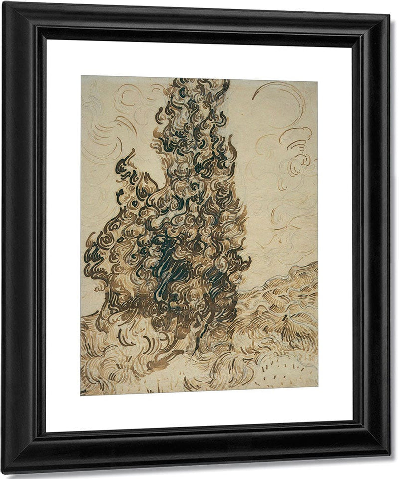 Cypresses By Vincent Van Gogh Fine Art Print