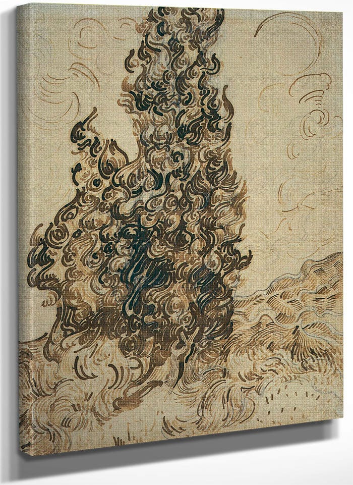 Cypresses By Vincent Van Gogh Fine Art Print