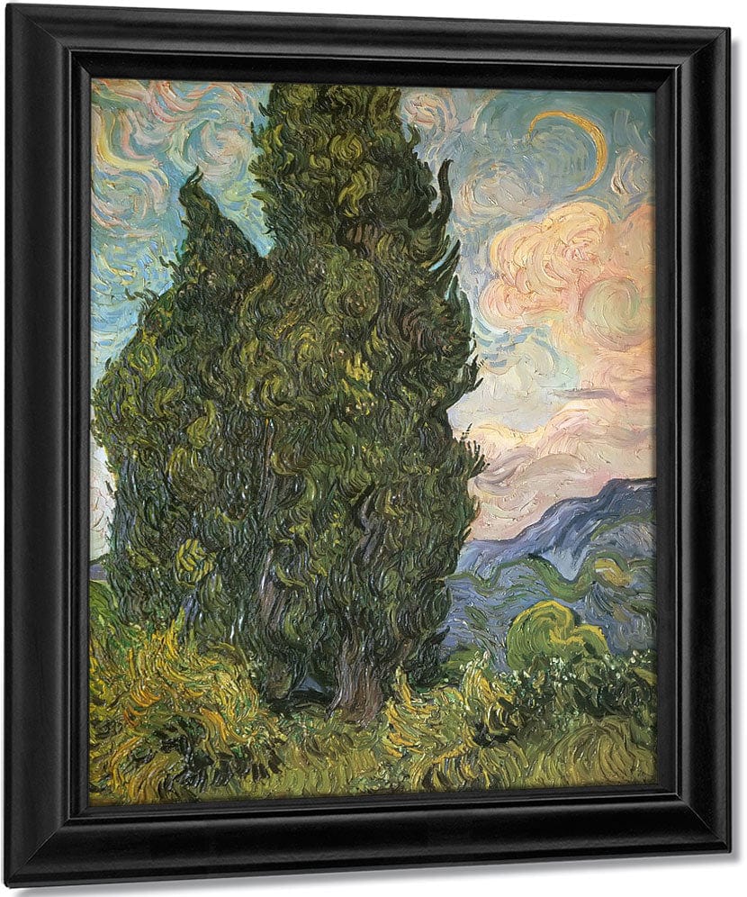 Cypresses By Vincent Van Gogh By 01 Fine Art Print
