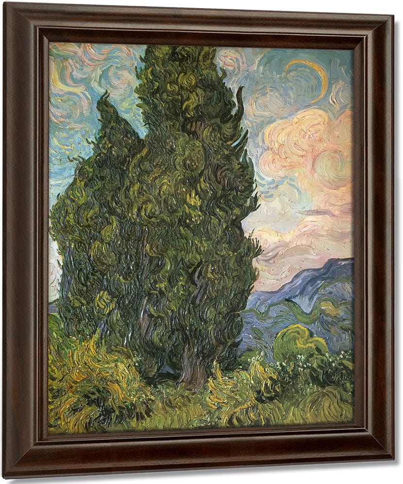 Cypresses By Vincent Van Gogh By 01 Fine Art Print