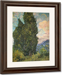 Cypresses By Vincent Van Gogh By 01 Fine Art Print