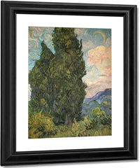 Cypresses By Vincent Van Gogh By 01 Fine Art Print