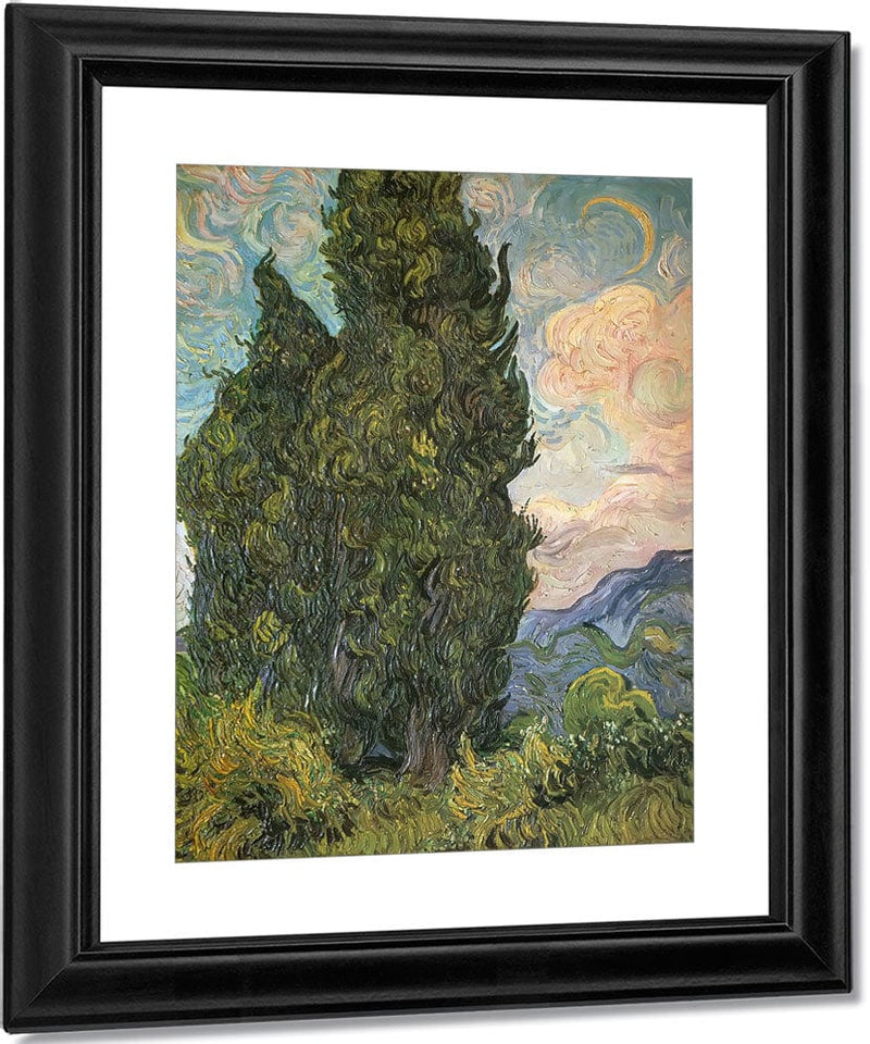 Cypresses By Vincent Van Gogh By 01 Fine Art Print
