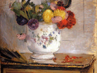 Dahlias 1876 Oil On Canvas 5590X4610Mm Private Collection By Berthe Morisot Fine Art Print