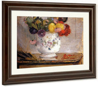 Dahlias 1876 Oil On Canvas 5590X4610Mm Private Collection By Berthe Morisot Fine Art Print