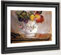 Dahlias 1876 Oil On Canvas 5590X4610Mm Private Collection By Berthe Morisot Fine Art Print