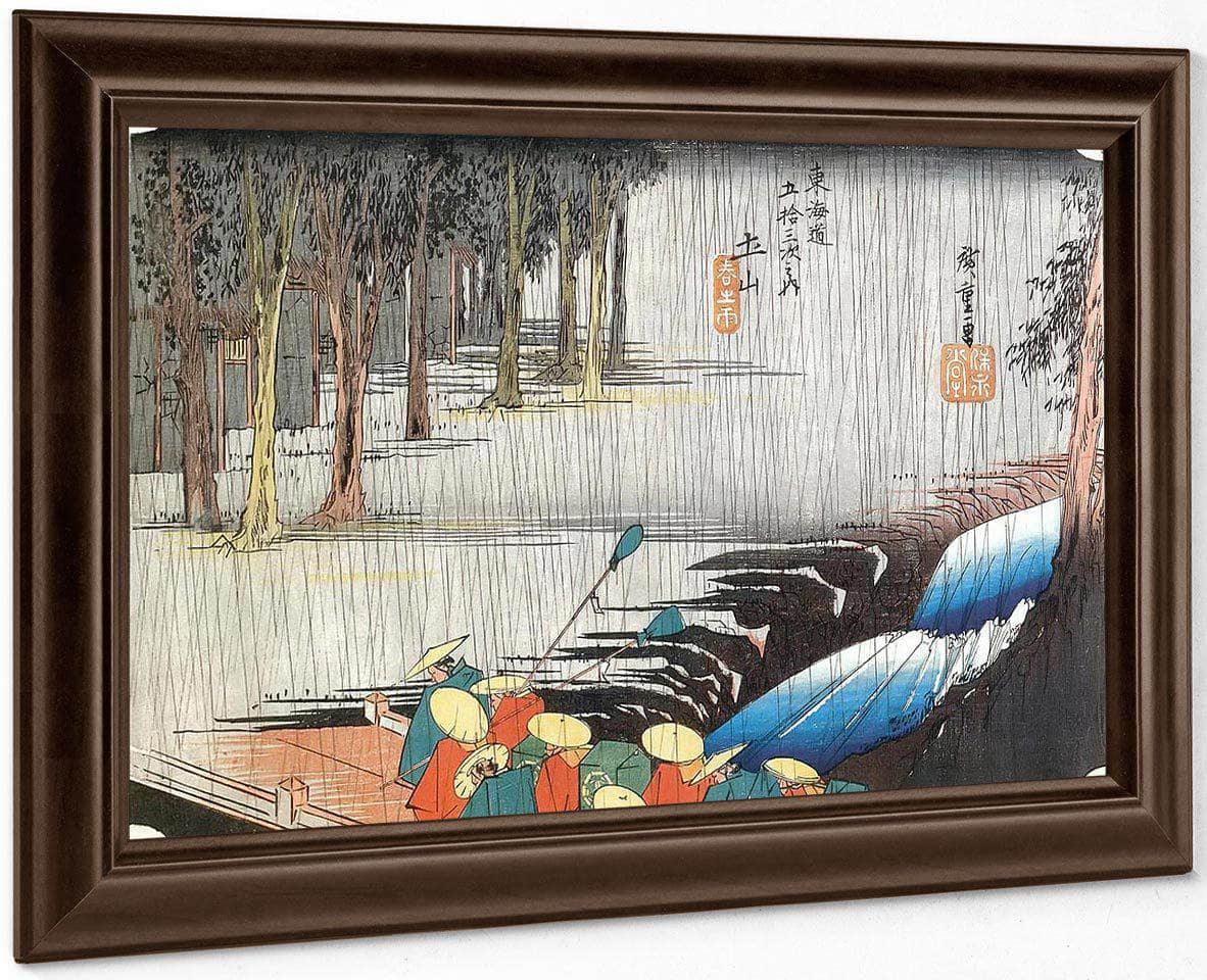 Daimyo Procession Crossing A Bridge By Hiroshige Fine Art Print