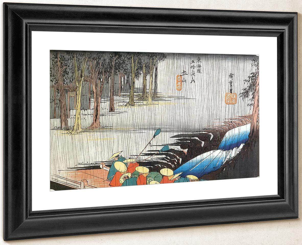Daimyo Procession Crossing A Bridge By Hiroshige Fine Art Print