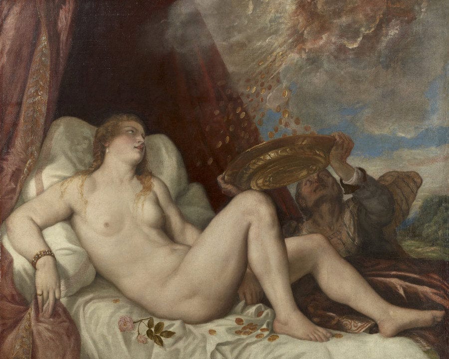Danaea By Titian Fine Art Print