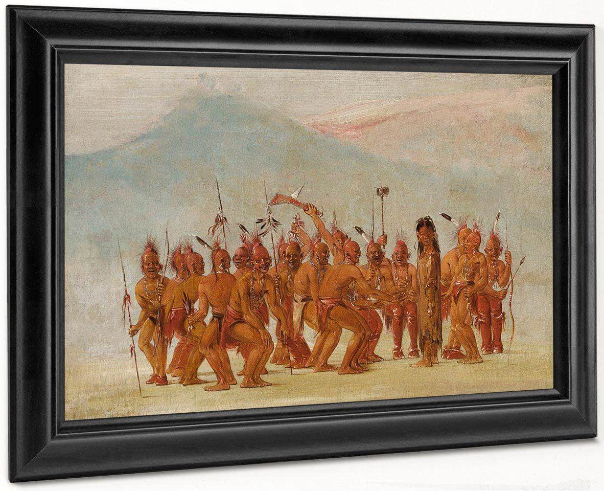 Dance To The Berdash By George Catlin Fine Art Print