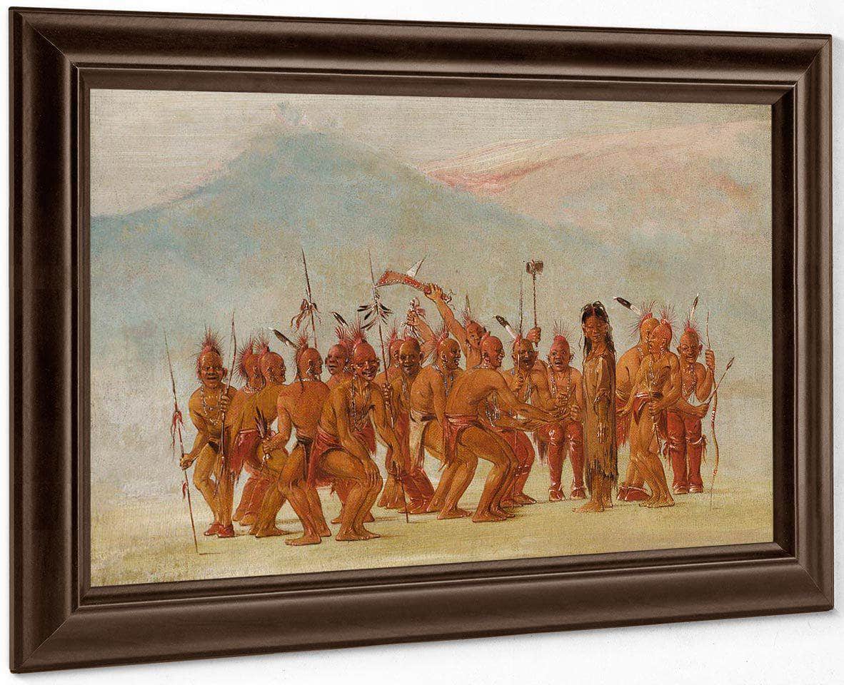 Dance To The Berdash By George Catlin Fine Art Print