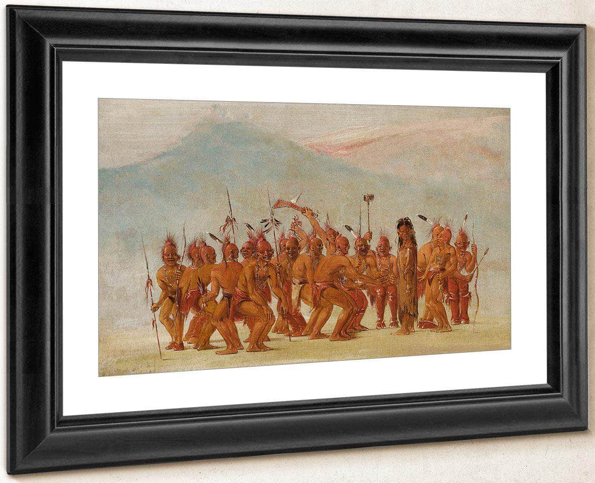 Dance To The Berdash By George Catlin Fine Art Print