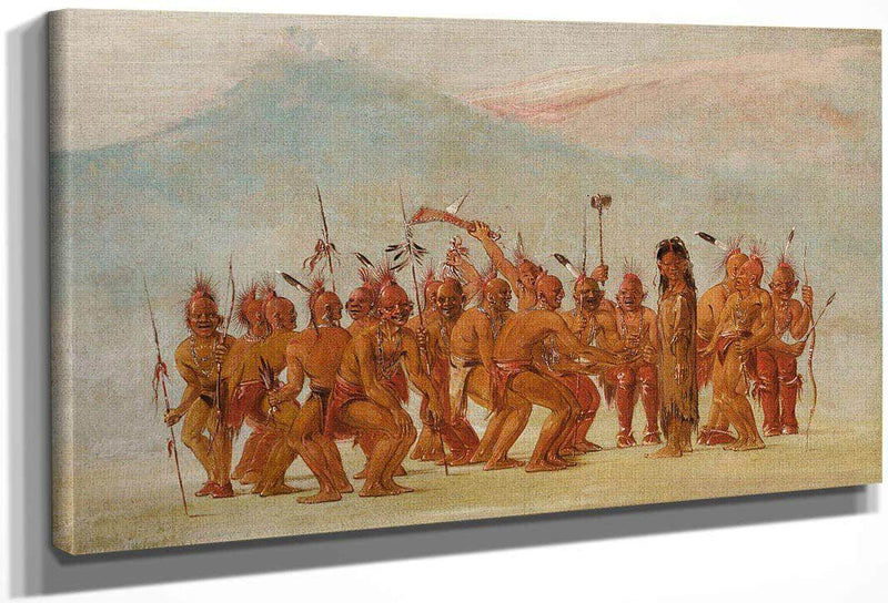 Dance To The Berdash By George Catlin Fine Art Print