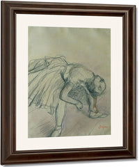 Dancer Fixing Her Slipper By Edgar Degas Fine Art Print
