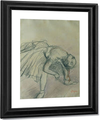 Dancer Fixing Her Slipper By Edgar Degas Fine Art Print