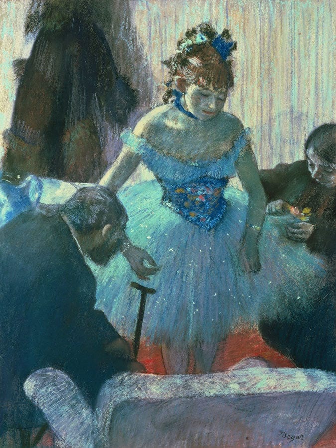Dancer In Her Dressing Room By Edgar Degas Fine Art Print