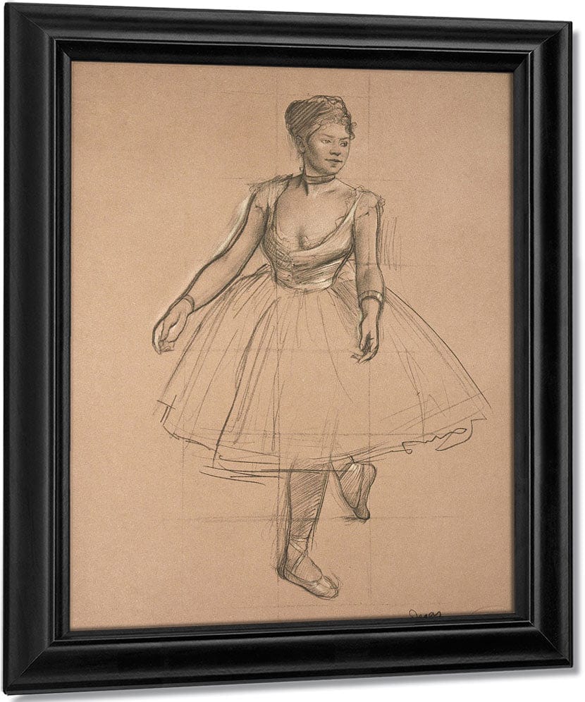 Dancer In Position, Three Quarter View By Edgar Degas Fine Art Print
