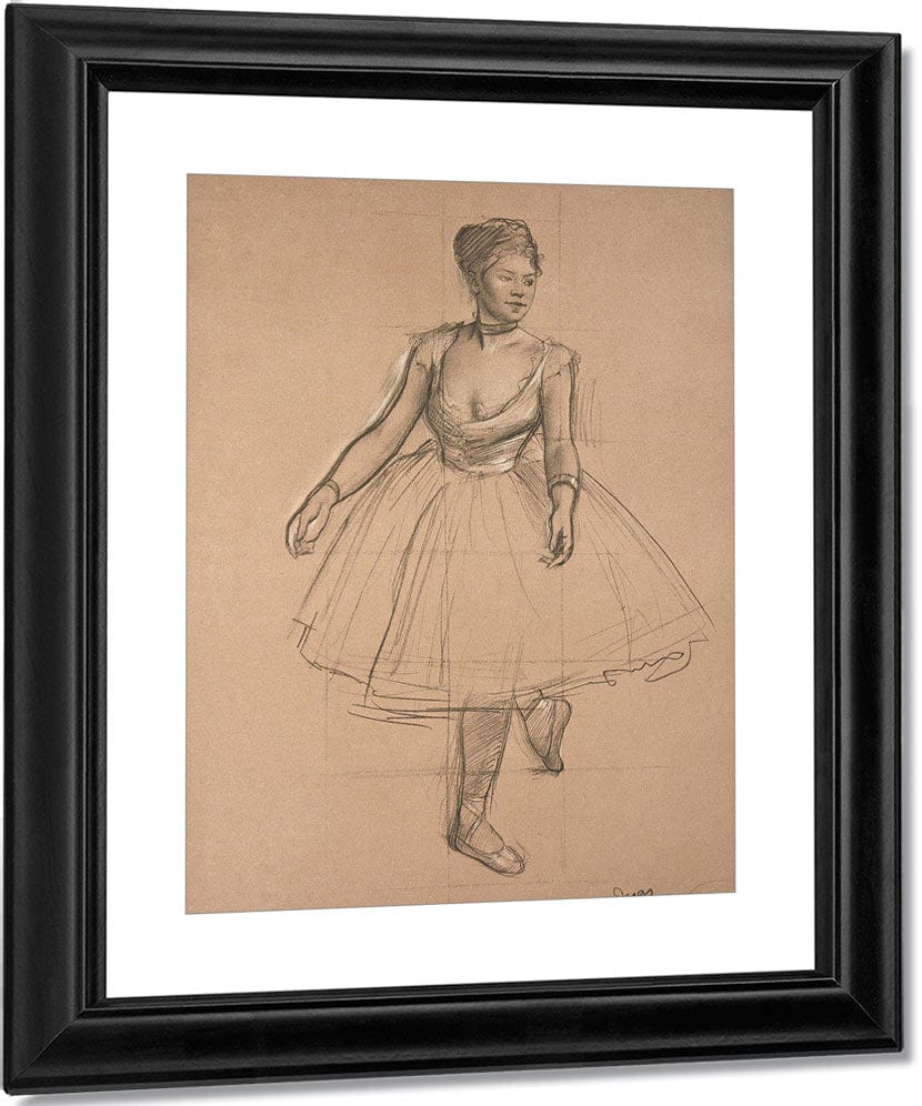 Dancer In Position, Three Quarter View By Edgar Degas Fine Art Print