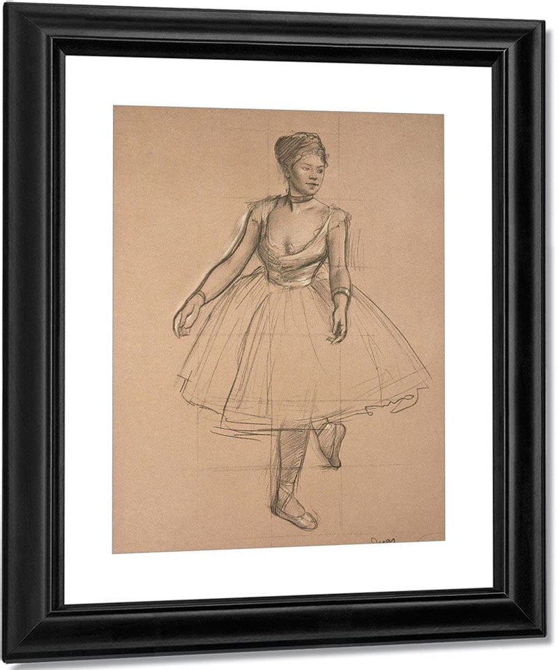 Dancer In Position, Three Quarter View By Edgar Degas Fine Art Print