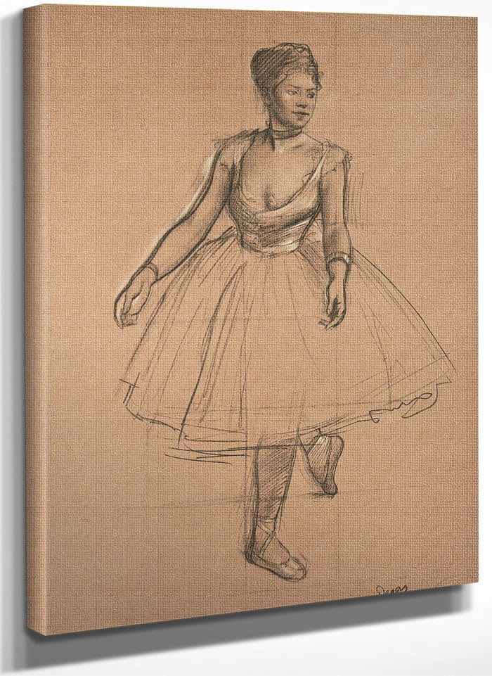 Dancer In Position, Three Quarter View By Edgar Degas Fine Art Print