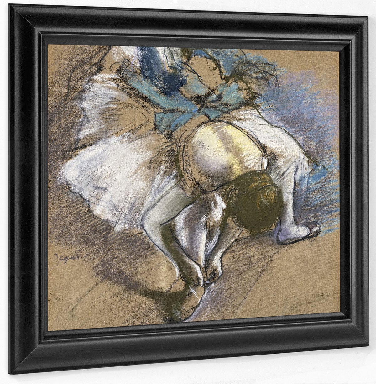 Dancer Putting On Her Shoes By Edgar Degas Fine Art Print