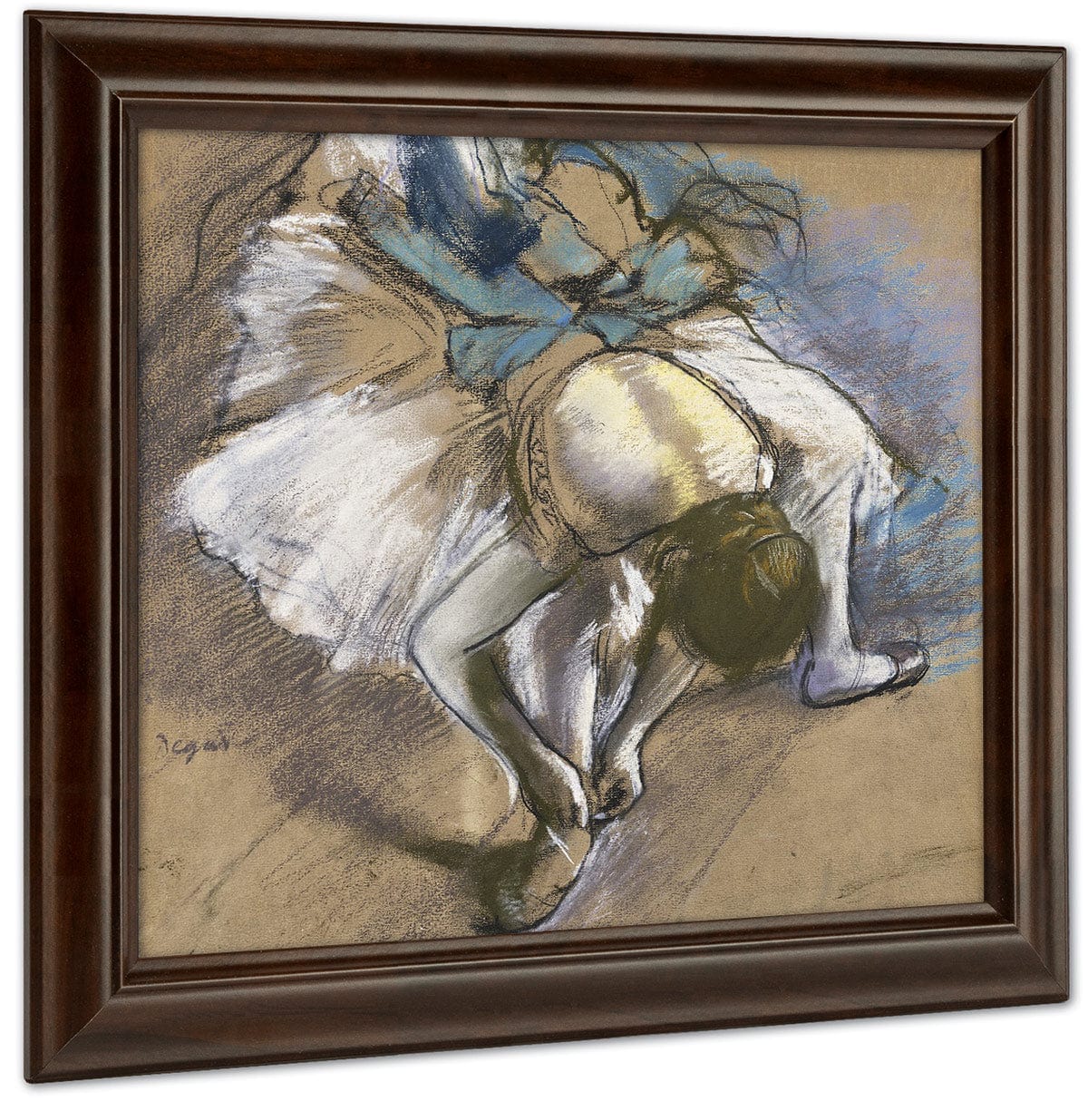 Dancer Putting On Her Shoes By Edgar Degas Fine Art Print